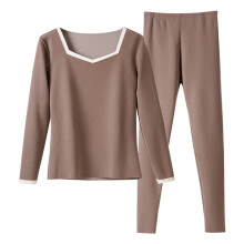 Asdoklhq Flannel Pajama Set for Women Coffee 3X