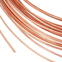 Copper Craft Wire Half Round Raw 1.6x0.6mm 6m/Roll