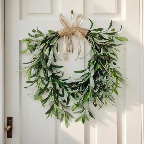 Ghirlanda di olive artificiali a forma di cuore, 56 cm (2 pezzi) 1