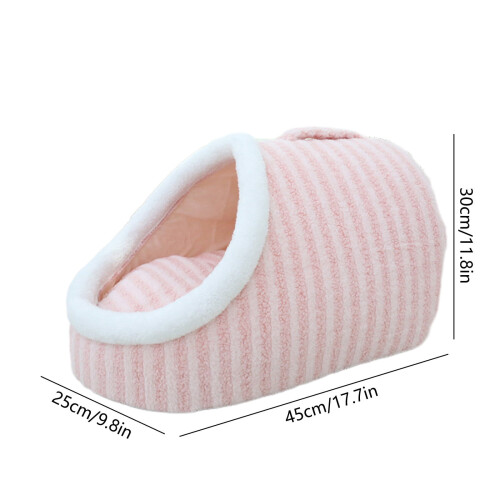 Cat Sleeping Bed Soft Plush Nest with Removable Washable 2