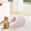 Cat Sleeping Bed Soft Plush Nest with Removable Washable 4