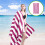 Serviette de plage en microfibre à séchage rapide et résistante au sable, 76 x 152 cm 5