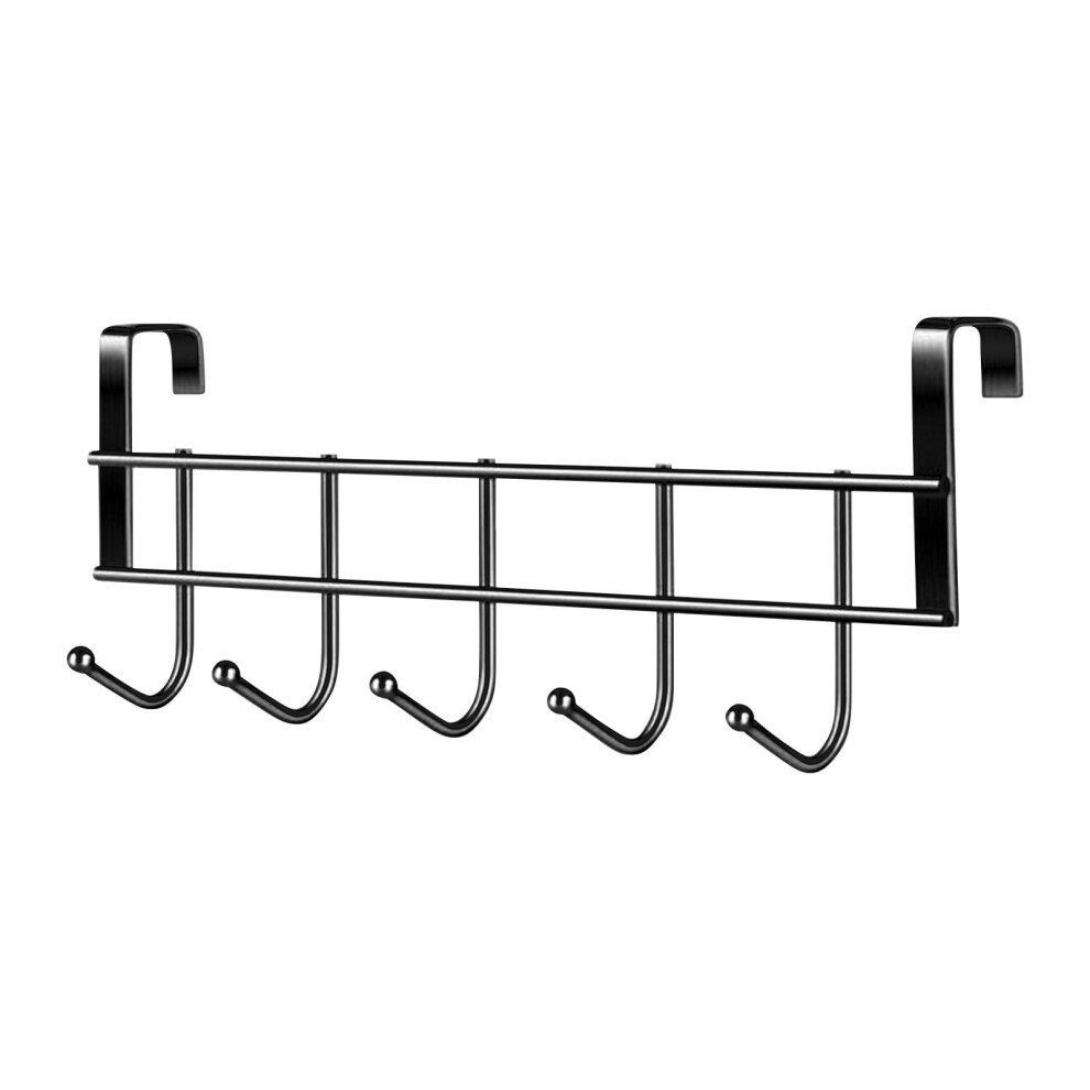 Over-The-Door Hooks Silver Bathroom Clothes Towel Holder 9122141610205
