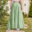 Mädchen Boho Maxirock, hochtailliert, gestuft, fließend, grün, Größe 4