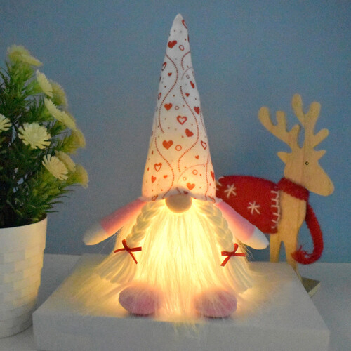 Valentine's Day Gnome Plush Decor Set 2 Pack Pink Mr and