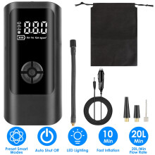 Portable Corded Air Compressor with LED Light for Cars