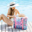 Τσάντα Θαλάσσης από Διχτυωτό Υλικό Λευκή Oversized Tote με 9 Τσέπες 2