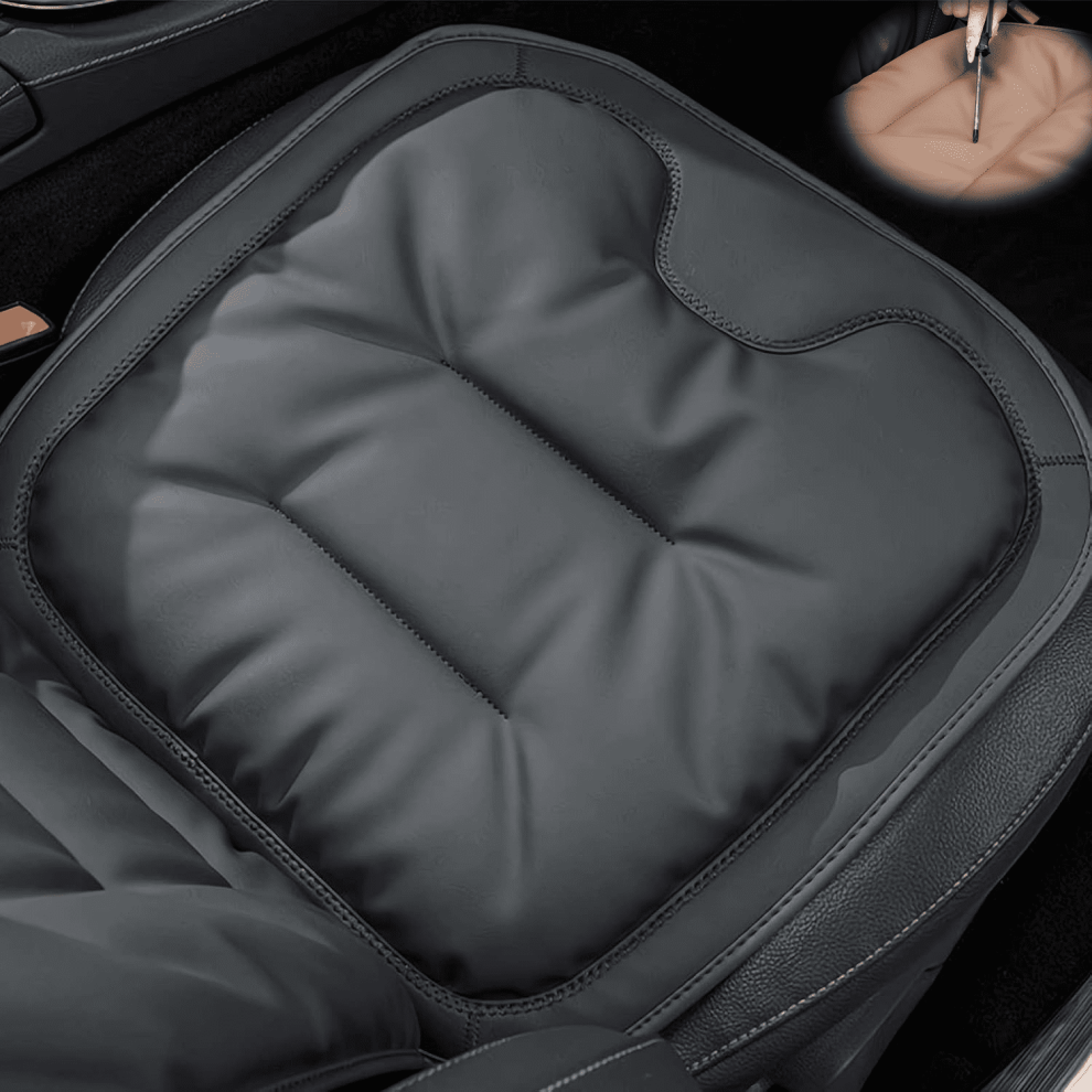 Car Seat Cushion Leather Breathable Scratch-Resistant Black 974856956043