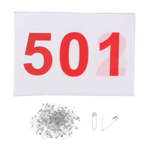 Running Bibs Athlete Numbers Reusable with Pins 100 pcs 1