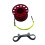 Scuba diving reel with double-ended bolt snap red 5