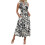 Vestido elegante sem mangas com estampa de zebra e decote em V 5