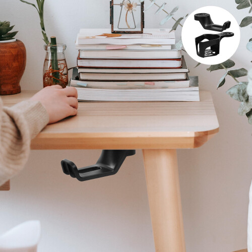 Headphone Adapter for PC Desk Cup Holder Rotating Clamp ABS 2