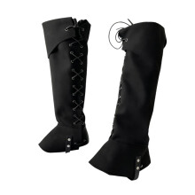 Pirate Boot Covers Leg Gaiters Black