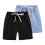 Kids Cotton Linen Shorts Drawstring Olive Green 2-Pack 2-3 1