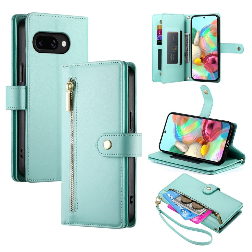 Google Pixel 9A Leather Wallet Phone Case With Card Holder 9087558945176