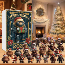Gorilla Advent Calendar Acrylic Sea Glass Ornaments 24-Pack