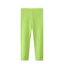 Kids' Solid Green Leggings for Girls 4-5 Years