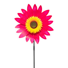 Cata-vento de girassol para decoração de jardim externo