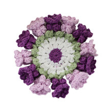 Hand-Knitted Lily of the Valley Coaster Set of 4