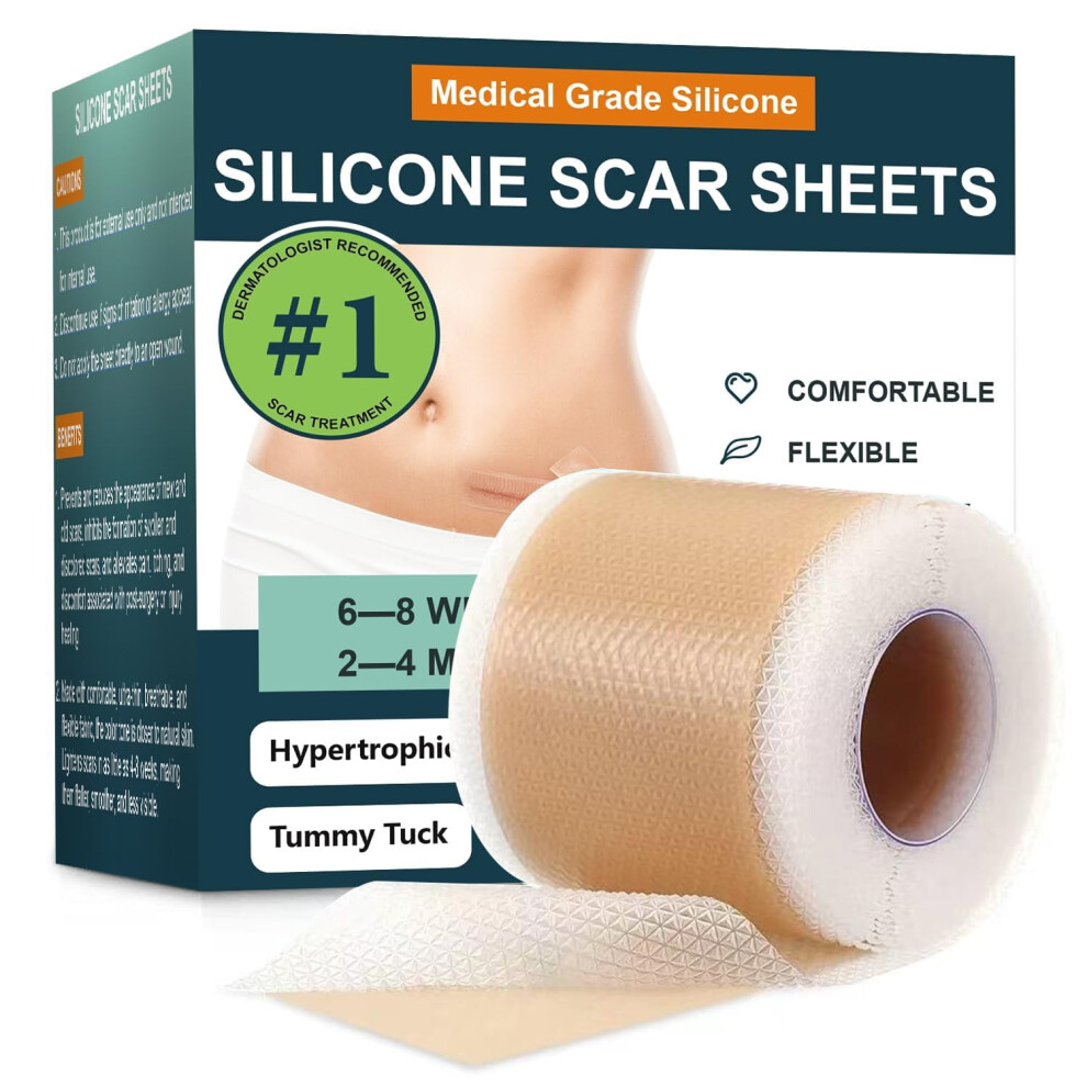 Silicone Scar Sheets and Tape 1.6 in x 60 in Roll