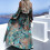 Lang off-shoulder-kjole med boho-print til kvinder 8