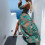 Lang off-shoulder-kjole med boho-print til kvinder 7