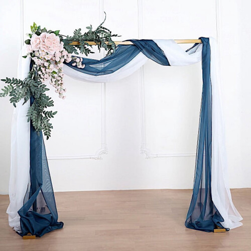 Organza gardinpanel marineblå 5,6 meter 2
