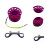 Scuba diving reel with double-ended bolt snap pink 6
