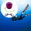 Scuba diving reel with double-ended bolt snap pink 7