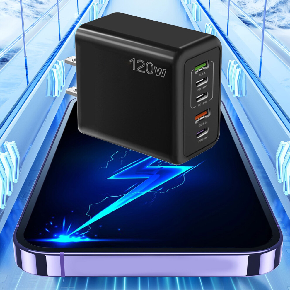 120W Pdå¿«ÅÅÇΜå¨ Ç½È²Abs 2Usb-A+3Usb-C 7.8X5.5x2.8cm White 9066521523788
