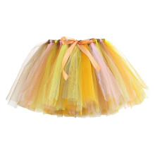 Girls Tutu Skirt Yellow Color Block 1 pc