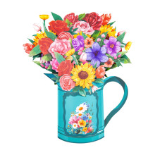Mother's Day 3D Pop-Up Vase Card with Paper Flowers