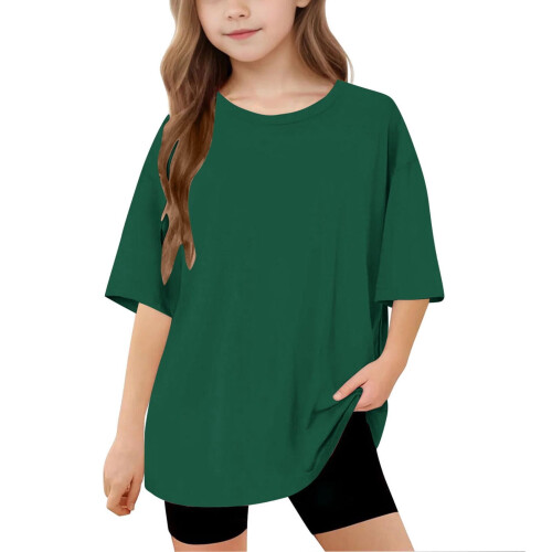 Basic Oversized Crewneck T-Shirts for Boys and Girls