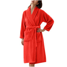 Women's Satin Robe Red 2X