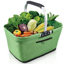 Oxford Cloth Picnic Basket 23L with Aluminum Handle and