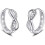 Infinity Small Hoop Earrings 925 Sterling Silver Cubic 1