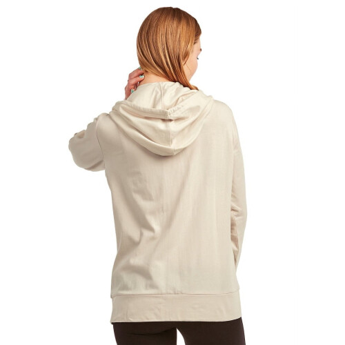 Giacca con cappuccio e zip da donna, leggera, in misto cotone. 1