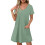 Mintgrünes, dünnes, langes Basic-Kleid für Damen mit kurzen 1