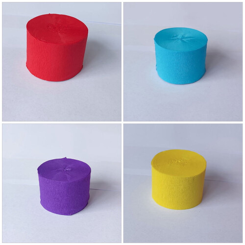 White Crepe Paper Rolls for DIY Crafts 6 Rolls 2