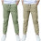 Boys Linen Pants Green 2 Pack 9-10 Years 1
