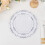 Pratos de salada BalsaCircle de plástico branco e azul, 25 cm (10 polegadas) 2