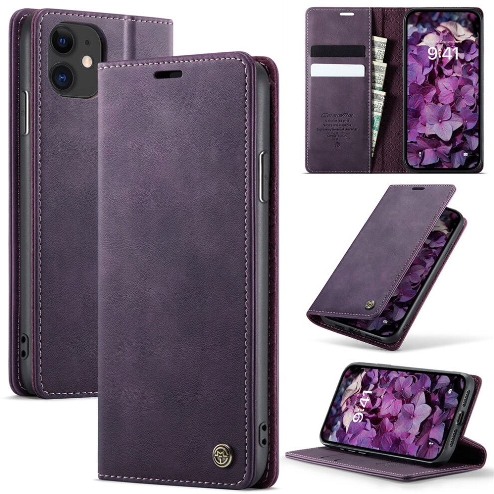 Caseme Calf Leather Wallet Case For Iphone 11 Â Purple 937196969920