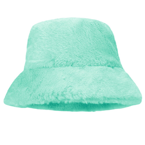 Damesmuts van pluche met voering van imitatiebont voor de winter 1