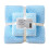 Deluxe fleece and microfiber towel set light blue 2 pieces 1