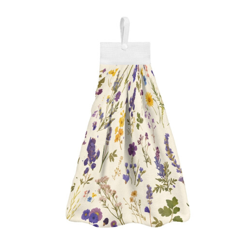 Flower Hanging Hand Towels Set 3-Piece Fast-Drying Reusable