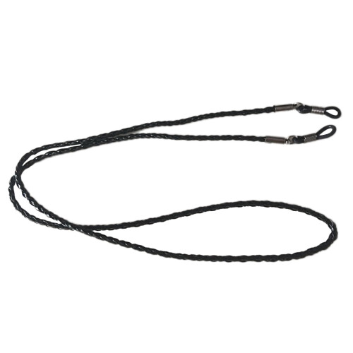 Leather Eyeglasses Holder Strap Black