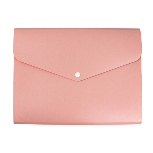 Plastic Felt A4 File Folder with 6 Compartments Pink