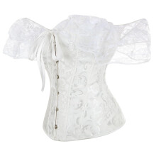 Gotische crop top met korset en elastische taille voor dames