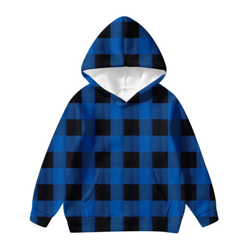 Kinder-Kapuzenpullover mit Tasche, langärmelig, weich und lässig