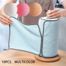 Lenços desinfetantes de microfibra para cozinha, pacote com 10 unidades de 25x25cm